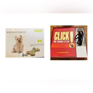 NEW pet bone wood puzzle toy smart treat toy , Click Training & FreeGift